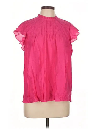 Pre-owned Nanette Lepore Short Sleeve Blouse In Pink