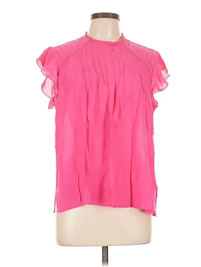 Pre-owned Nanette Lepore Short Sleeve Blouse In Pink