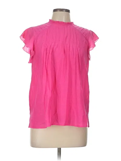 Pre-owned Nanette Lepore Short Sleeve Blouse In Pink