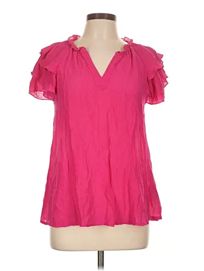 Pre-owned Nanette Lepore Short Sleeve Blouse In Pink