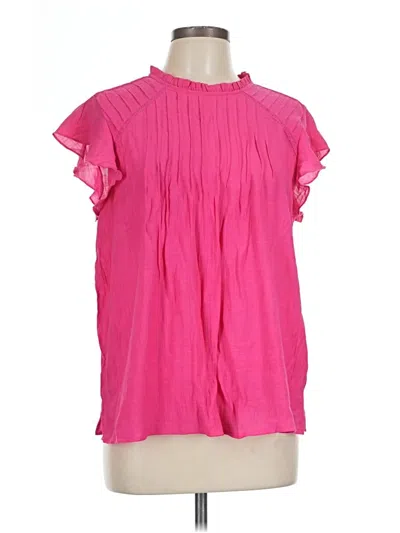 Pre-owned Nanette Lepore Short Sleeve Blouse In Pink