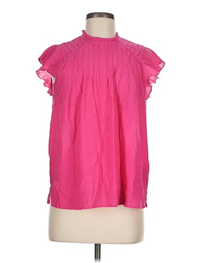 Pre-owned Nanette Lepore Short Sleeve Blouse In Pink