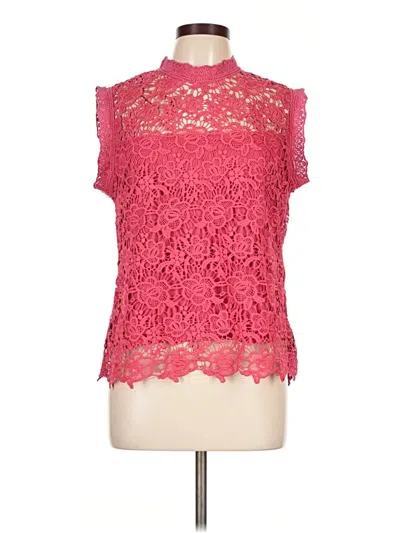 Pre-owned Nanette Lepore Short Sleeve Blouse In Pink
