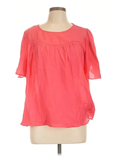 Pre-owned Nanette Lepore Short Sleeve Blouse In Pink