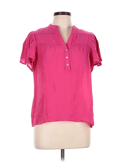 Pre-owned Nanette Lepore Short Sleeve Blouse In Pink
