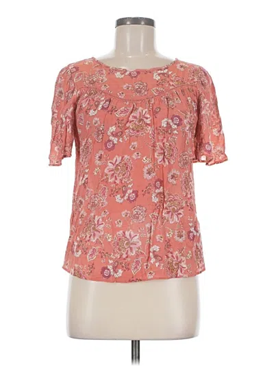 Pre-owned Nanette Lepore Short Sleeve Blouse In Pink