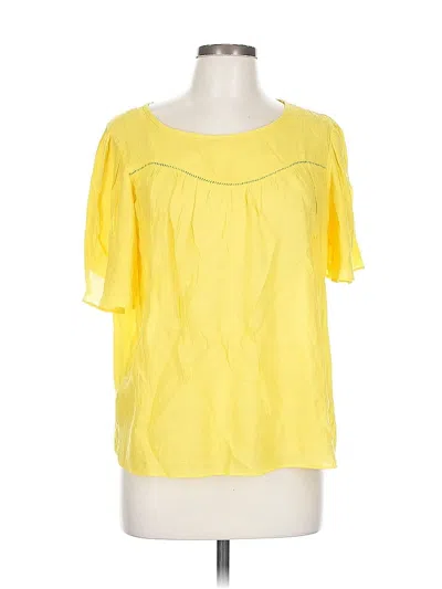 Pre-owned Nanette Lepore Short Sleeve Blouse In Yellow