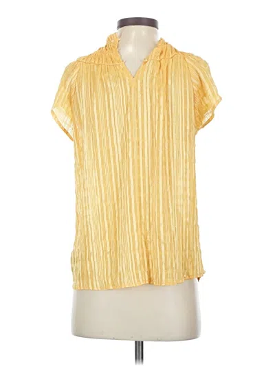 Pre-owned Nanette Lepore Short Sleeve Blouse In Yellow