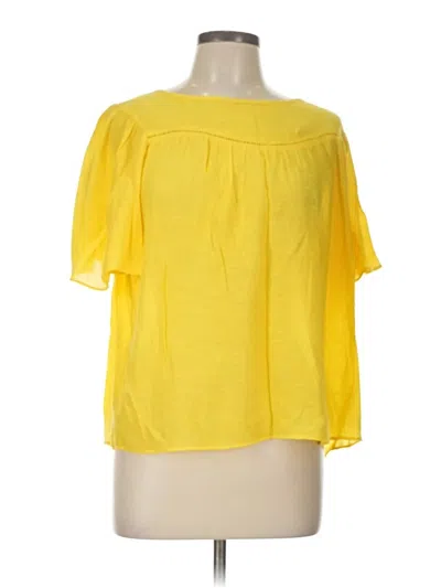 Pre-owned Nanette Lepore Short Sleeve Blouse In Yellow