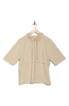 Nanette Lepore Short Sleeve Jacket In Feather Grey