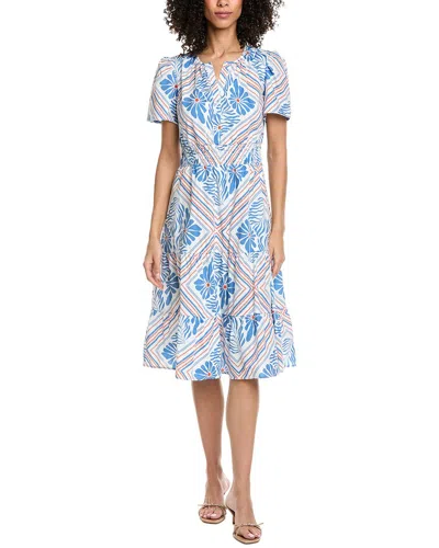 Nanette Lepore Short Sleeve Maxi Dress In Multi