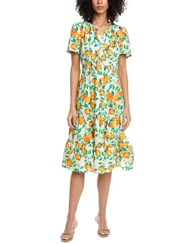 Nanette Lepore Short Sleeve Maxi Dress In Multi