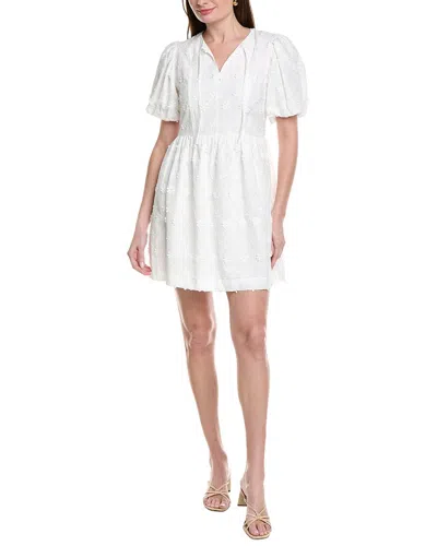 Nanette Lepore Short Sleeve Mini Dress In White