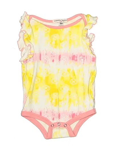 Pre-owned Nanette Lepore Kids' Short Sleeve Onesie In Yellow