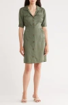 Nanette Lepore Short Sleeve Shirtdress In Green