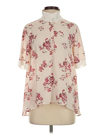 Pre-owned Nanette Lepore Short Sleeve T-shirt In Ivory