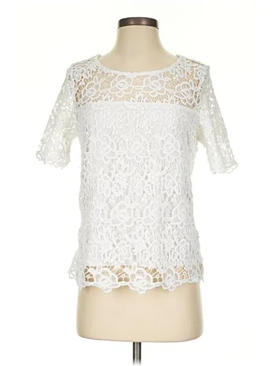 Pre-owned Nanette Lepore Short Sleeve T-shirt In White