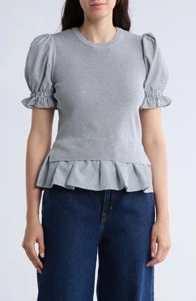 Nanette Lepore Short Sleeve Twofer Sweater