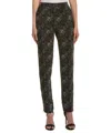 Nanette Lepore Silk Jogger Pants In Black And Grey In Multi
