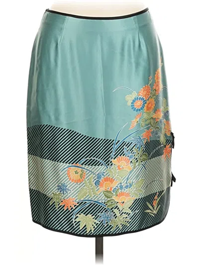 Pre-owned Nanette Lepore Silk Skirt In Blue