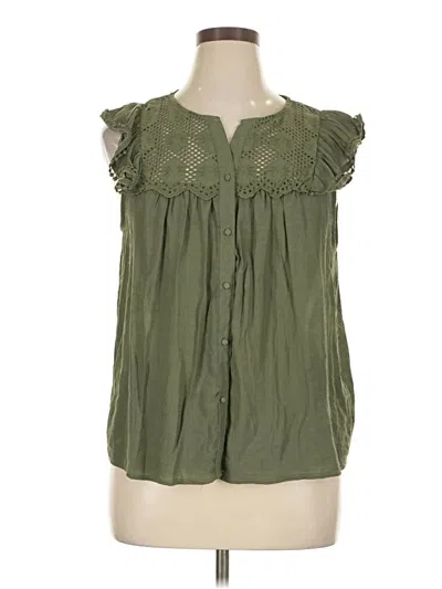 Pre-owned Nanette Lepore Sleeveless Blouse In Green