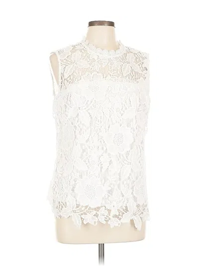 Pre-owned Nanette Lepore Sleeveless Blouse In White