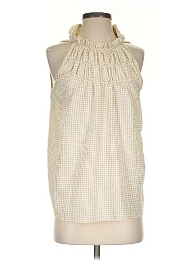 Pre-owned Nanette Lepore Sleeveless Blouse In White