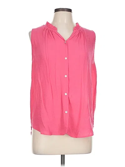 Pre-owned Nanette Lepore Sleeveless Button Down Shirt In Pink