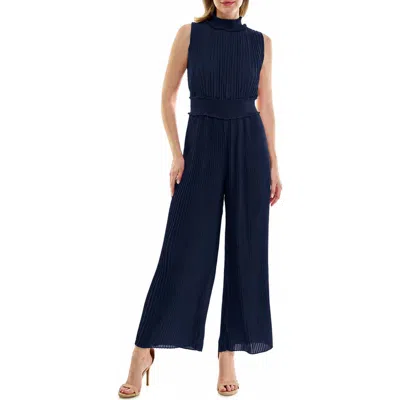 Nanette Lepore Sleeveless Pleated Jumpsuit In Blue