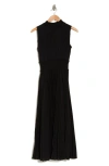 Nanette Lepore Sleeveless Pleated Maxi Dress In Black