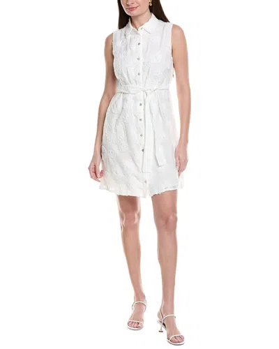 Nanette Lepore Sleeveless Shirt Dress In White