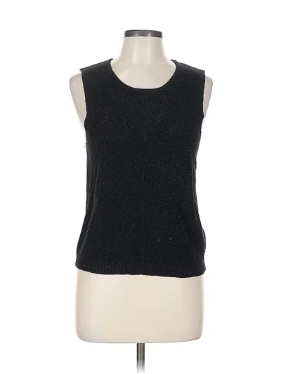 Pre-owned Nanette Lepore Sleeveless Top Black Scoop Neck Tops