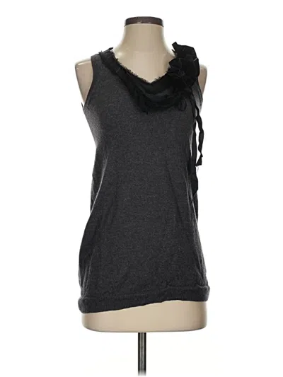 Pre-owned Nanette Lepore Sleeveless Top Gray Cowl Neck Tops