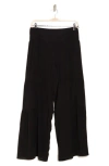 Nanette Lepore Smocked Wide Leg Pleat Pants In Very Black