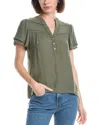 Nanette Lepore Solid Blouse In Green