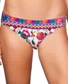 Nanette Lepore Strappy Moderate Bikini Bottom In Antigua In Multi