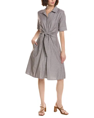 Nanette Lepore Stripe Midi Dress In Multi