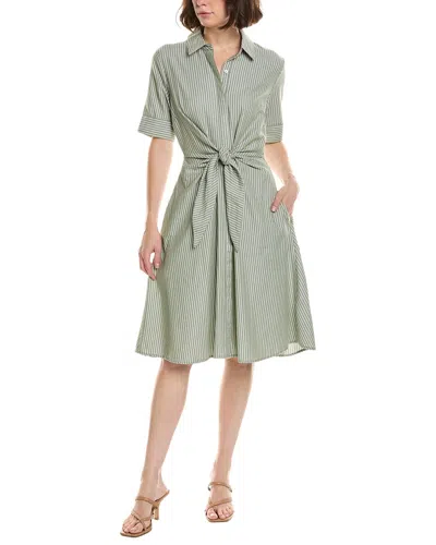 Nanette Lepore Stripe Midi Dress In Green