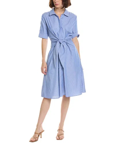 Nanette Lepore Stripe Midi Dress In Blue