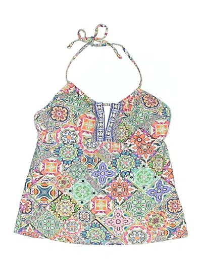 Pre-owned Nanette Lepore Swimsuit Top Blue Paisley Pattern Swimwear