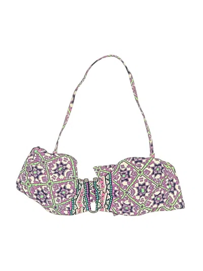 Pre-owned Nanette Lepore Swimsuit Top Purple Paisley Pattern Swimwear