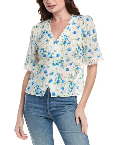 NANETTE LEPORE SWISS DOT BLOUSE