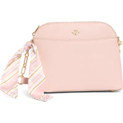 Nanette Lepore Tahlia Dome Crossbody Bag With Scarf In Rosewater -cabana Stripe