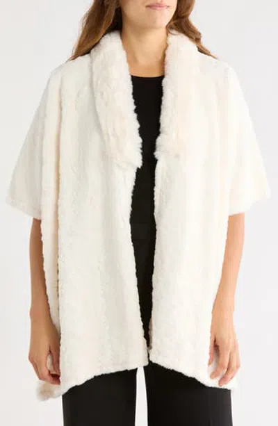 Nanette Lepore Textured Knit Poncho In Ivory