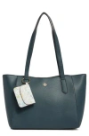 Nanette Lepore Three Piece Tote, Baguette & Card Wallet Set In Marine Blue Misty Botanical