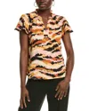 Nanette Lepore Tiered Sleeve Blouse In Multi