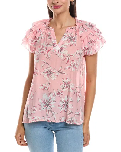 Nanette Lepore Tiered Sleeve Blouse In Pink