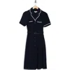 Nanette Lepore Ric Rac Shirtdress In Nanette Navy/white