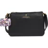Nanette Lepore Triple Section Crossbody Bag In Black