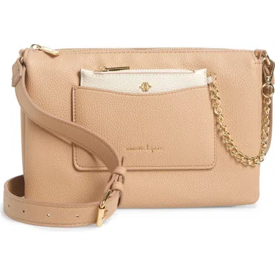 Nanette Lepore Triple Section Crossbody Bag In Clay - Rice